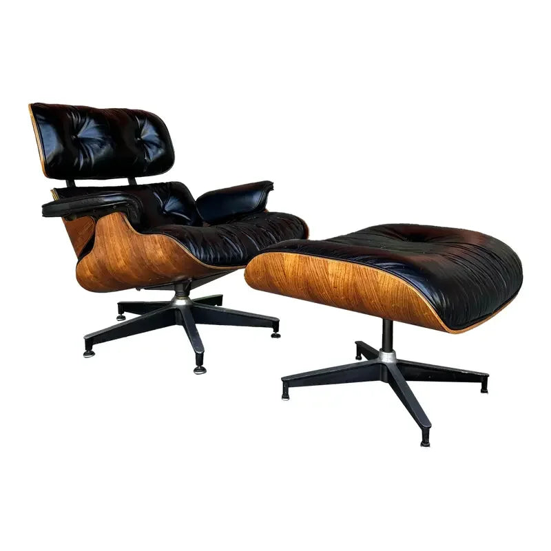 Original Mid-Century Rosewood Herman Miller Eames Lounge Chair and Ottoman
