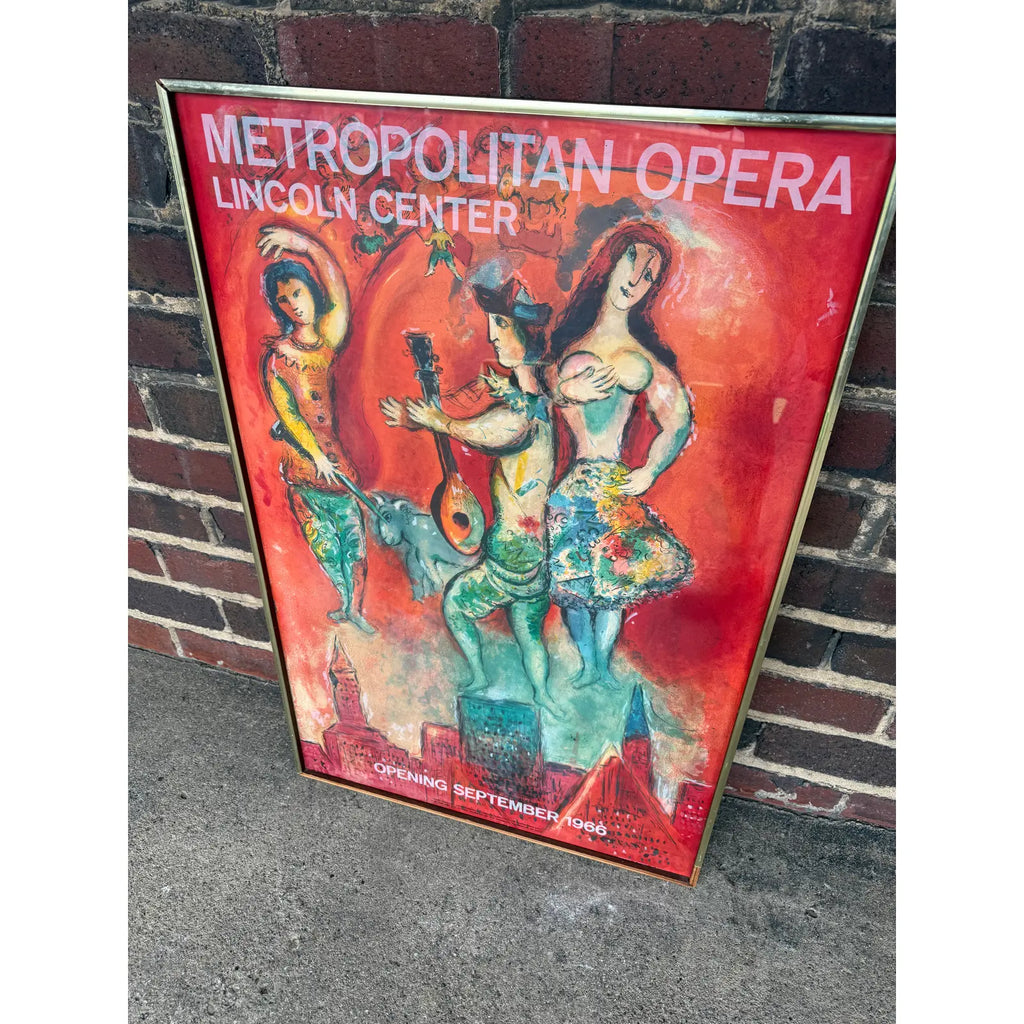 Original Mourlot-Printed 1966 Metropolitan Opera Poster Chagall Carmen