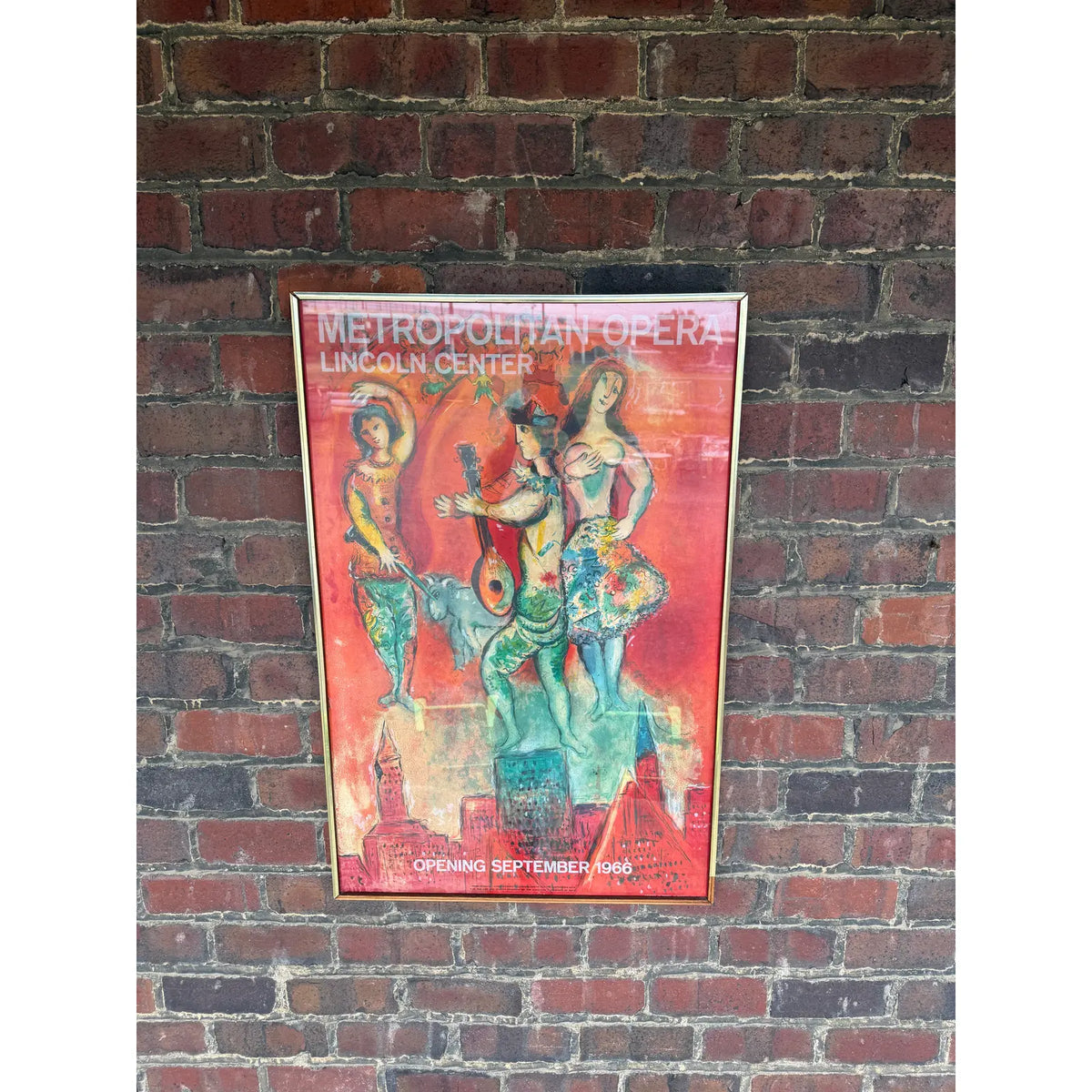 Original Mourlot-Printed 1966 Metropolitan Opera Poster Chagall Carmen