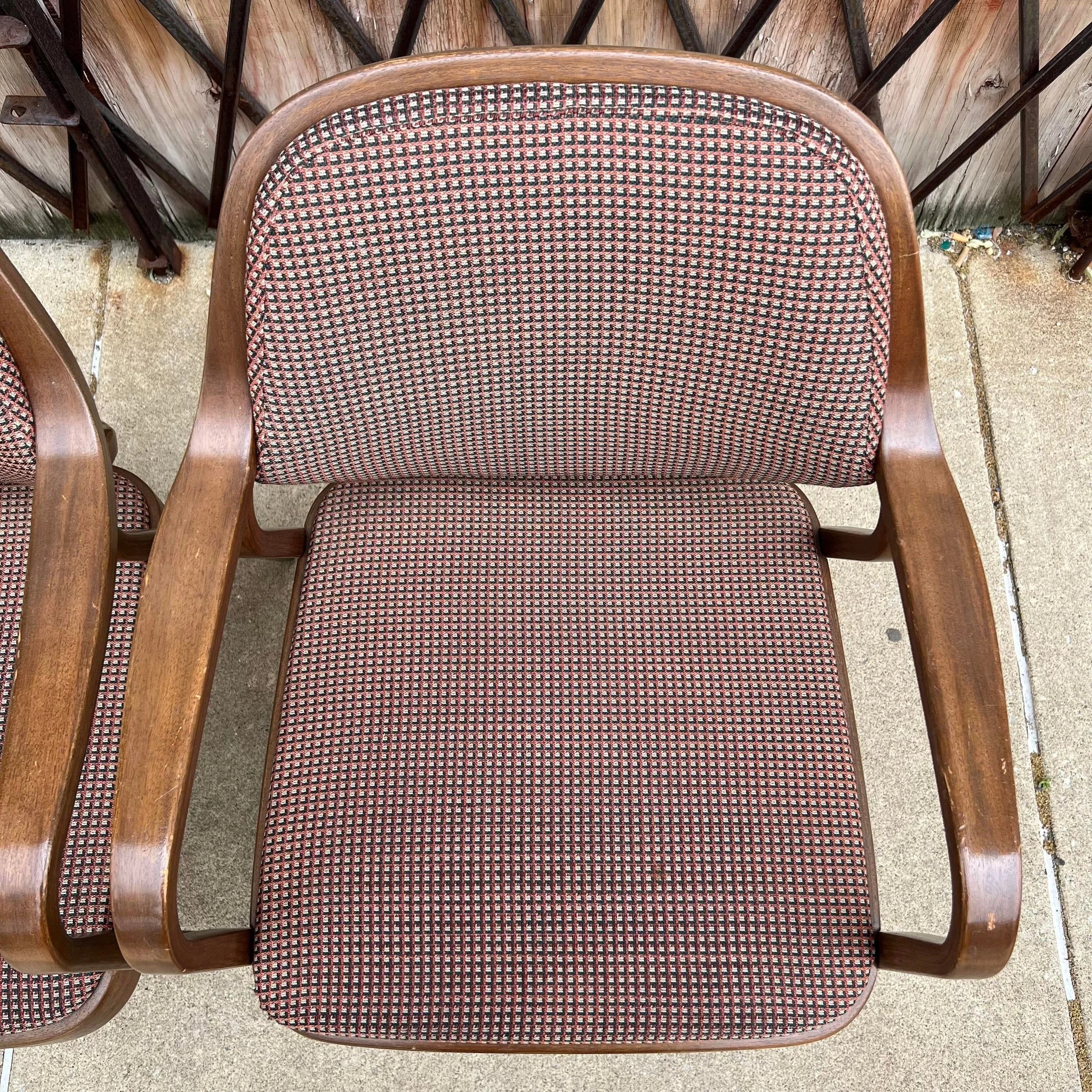 Pair of Bentwood Chairs by Don Pettit for Knoll