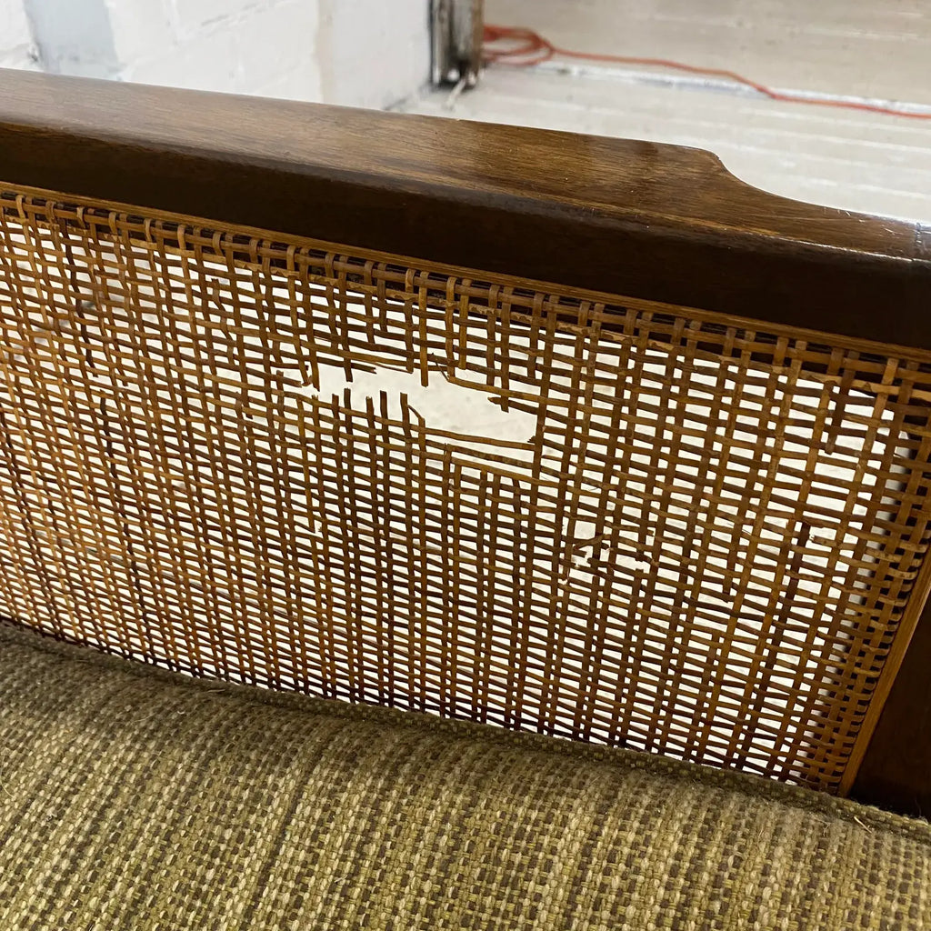 Pair of Cane Sided Lounge Chairs by Edward Wormley for Dunbar