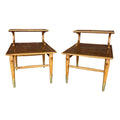 Pair of Copenhagan Two Tier Walnut End Tables by Lane Furniture