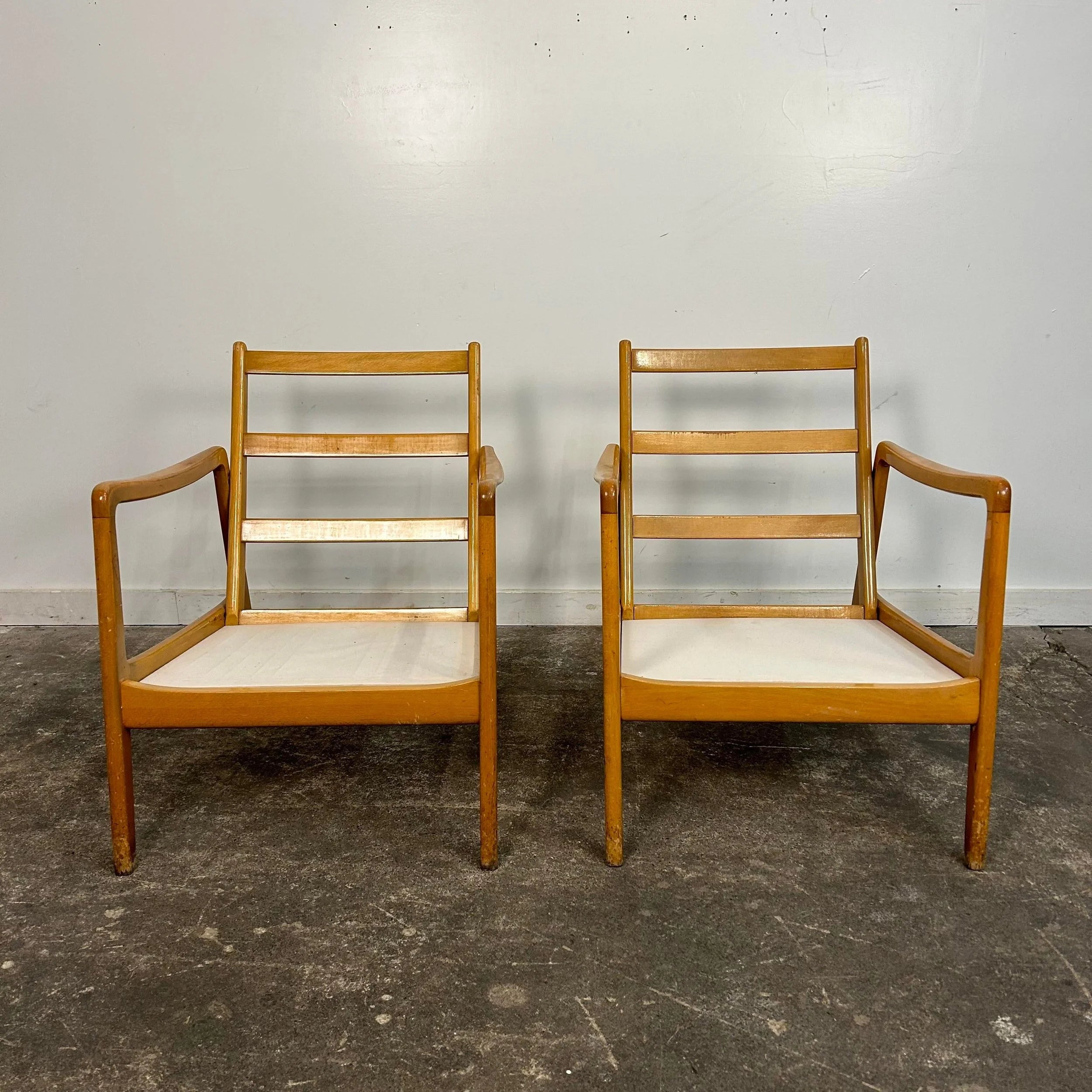 Pair of Danish Modern Lounge Chairs by Ole Wanscher for John Stuart