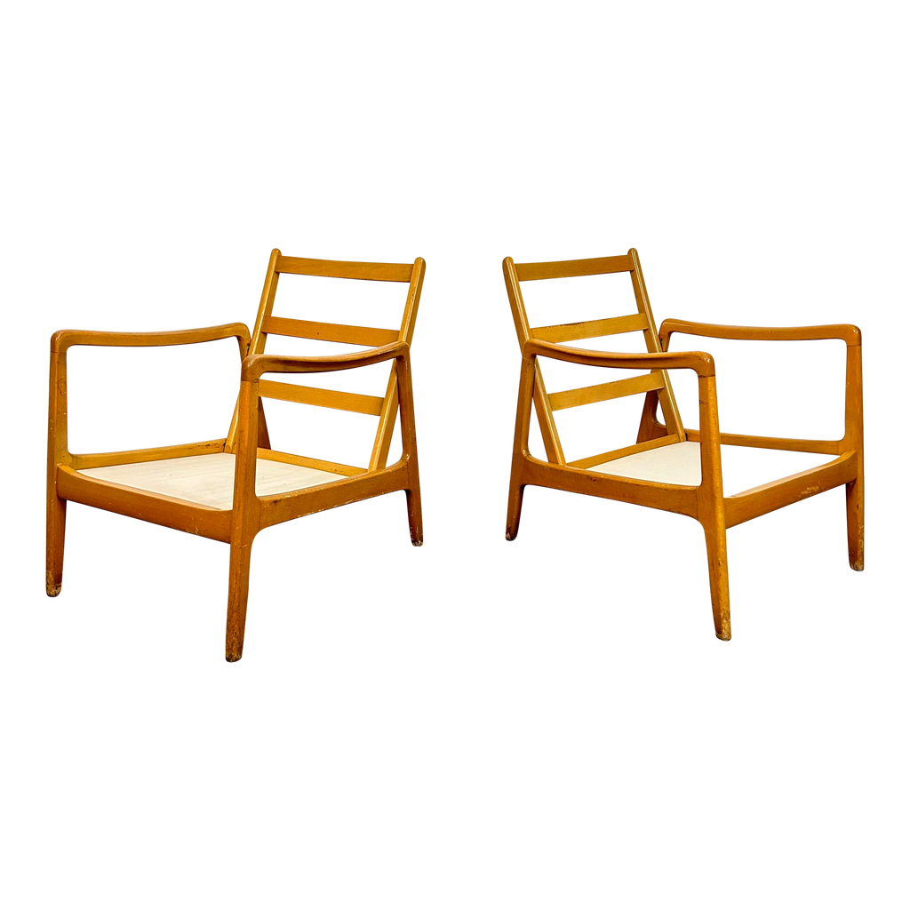 Pair of Danish Modern Lounge Chairs by Ole Wanscher for John Stuart