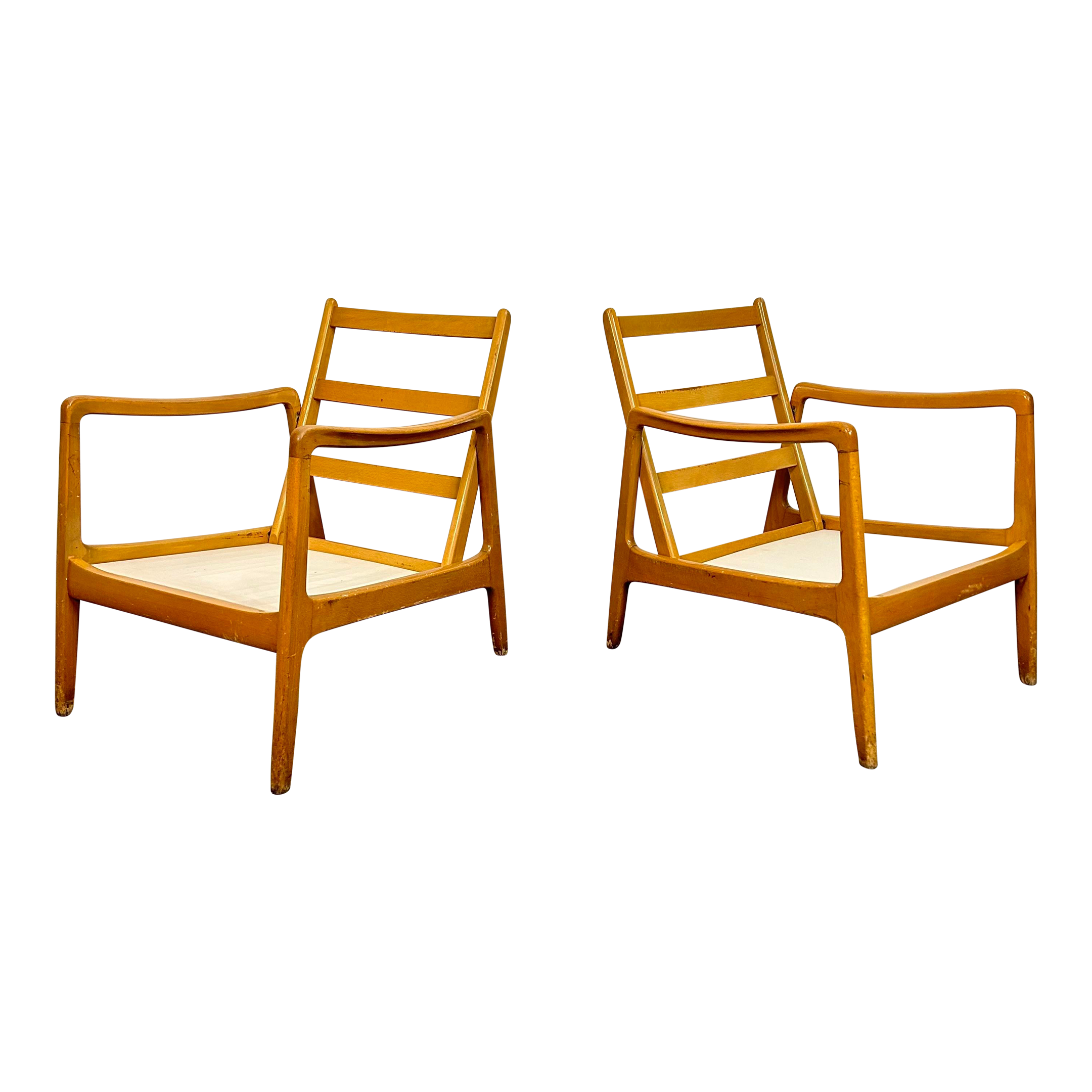 Pair of Danish Modern Lounge Chairs by Ole Wanscher for John Stuart