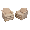 Pair of Dunbar Style Chairs on Casters