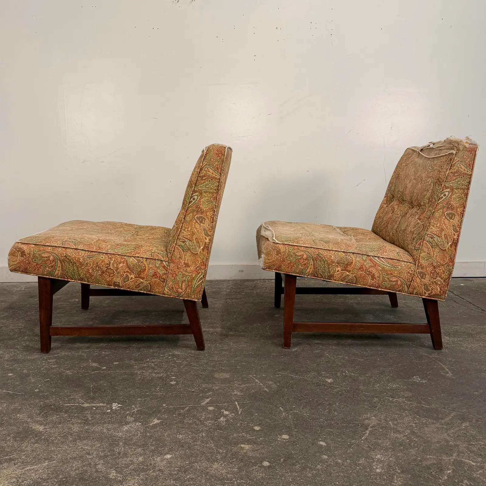 Pair of Edward Wormley for Dunbar-Style Slipper Chairs