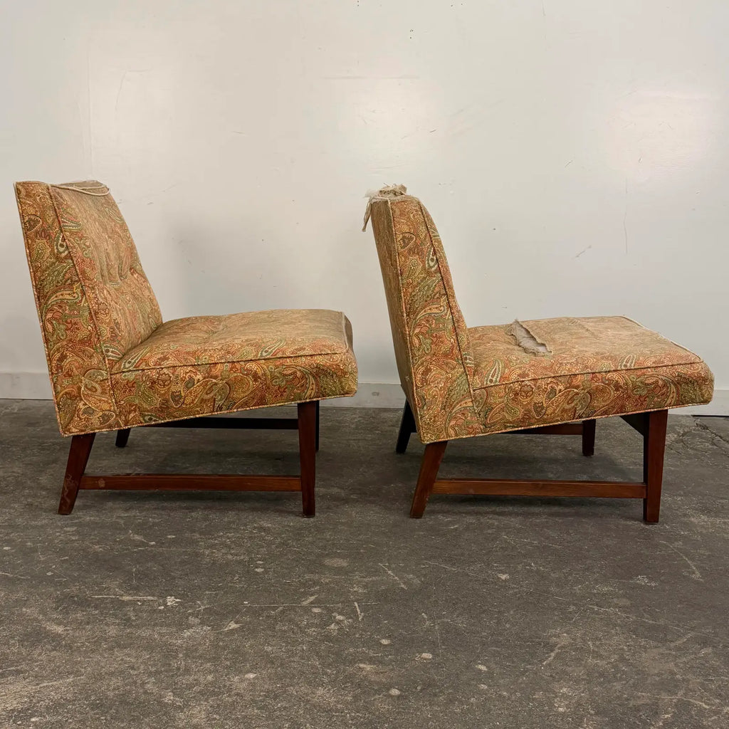 Pair of Edward Wormley for Dunbar-Style Slipper Chairs