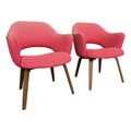 Pair of Eero Saarinen for Knoll Executive Armchairs With Walnut Legs