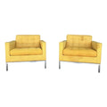 Pair of Florence Knoll “Relaxed” Lounge Club Chairs Mid Century Modern