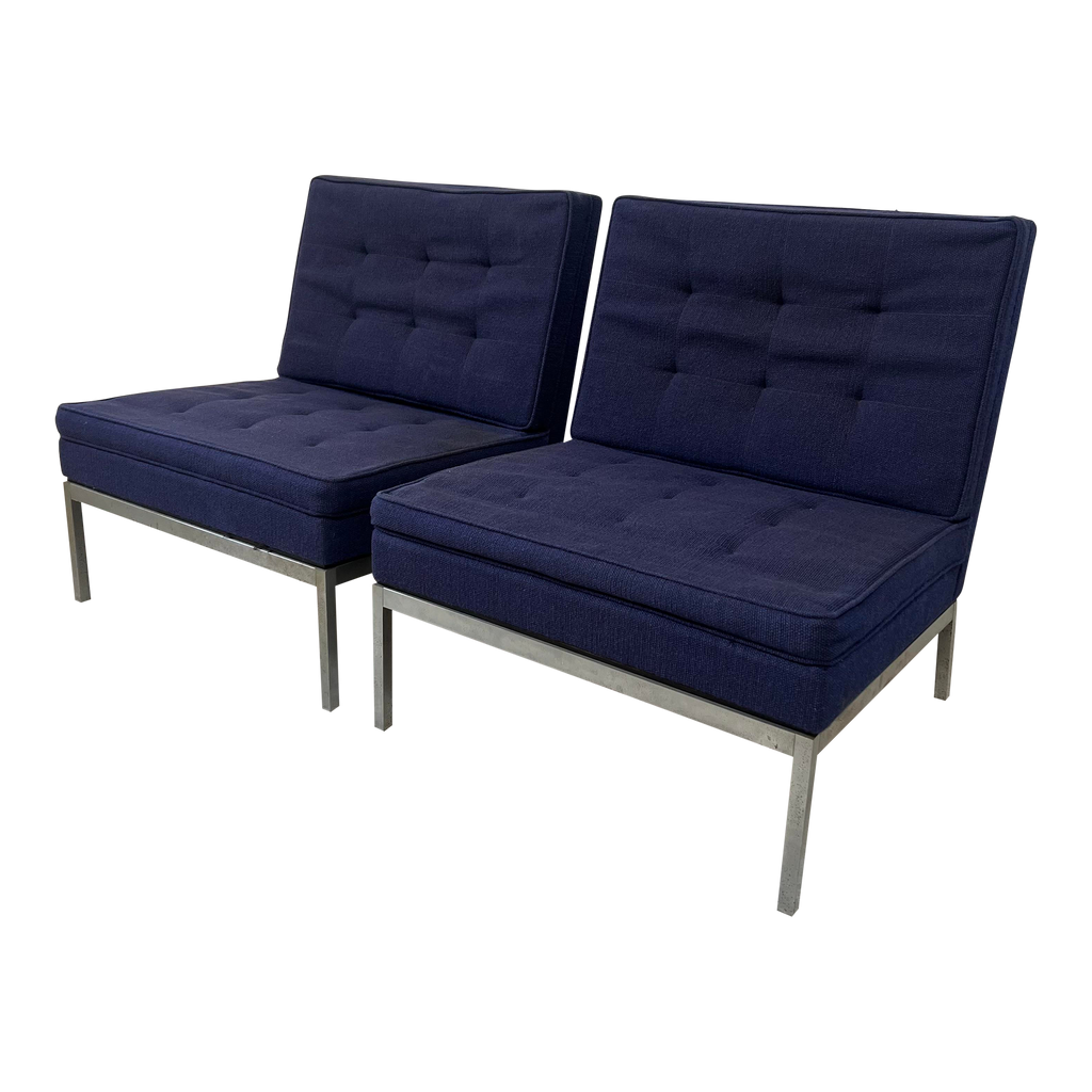 Pair of Florence Knoll Slipper Chairs
