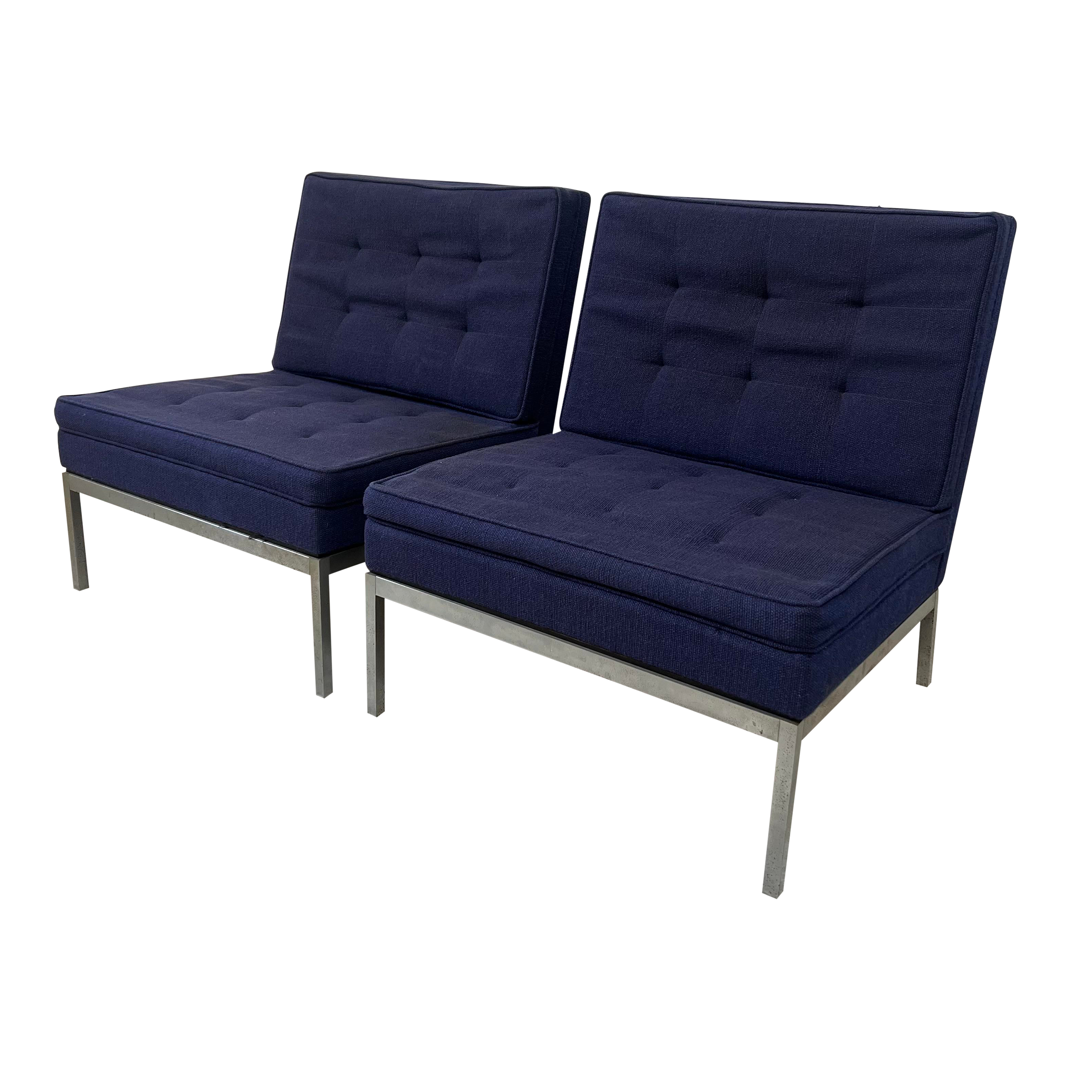 Pair of Florence Knoll Slipper Chairs