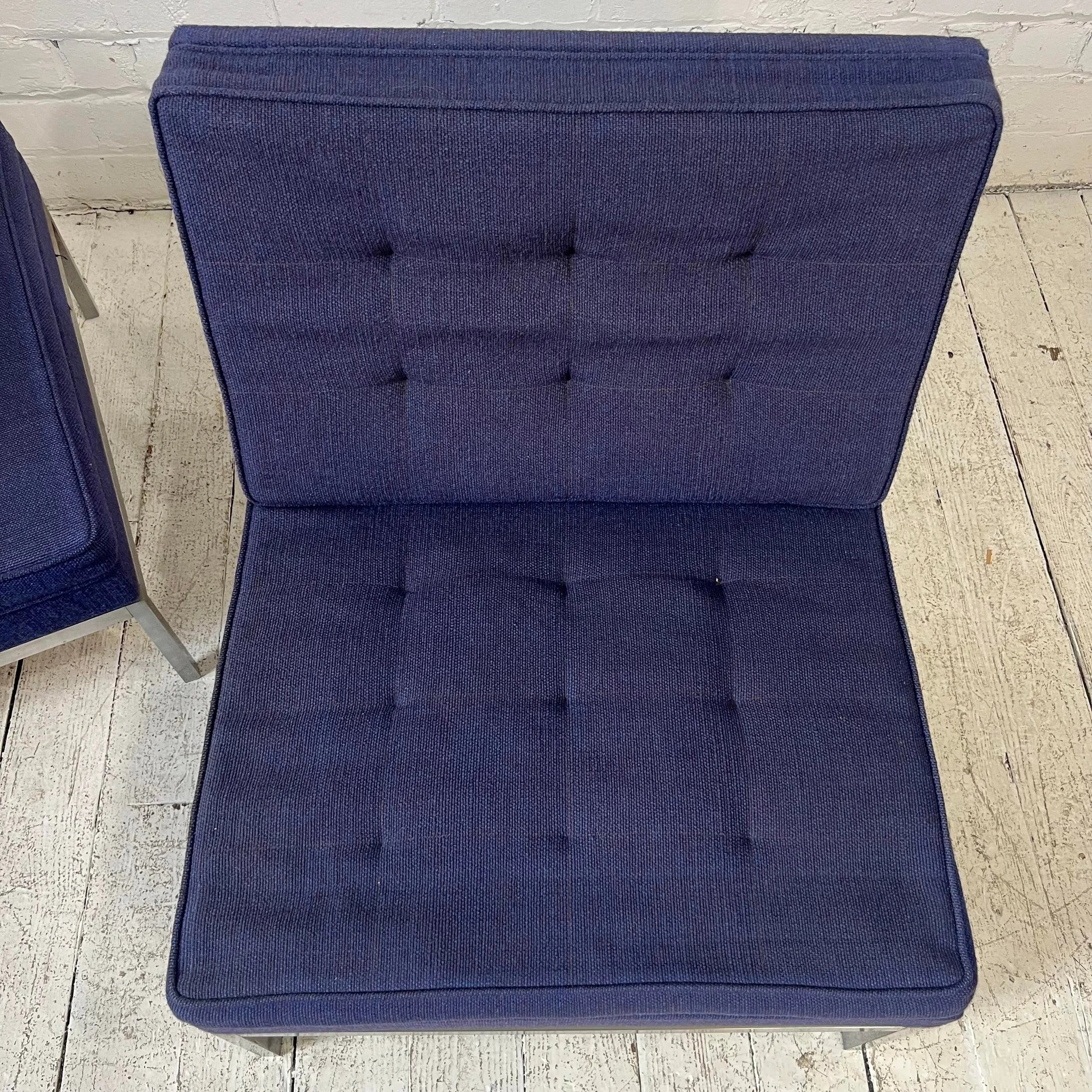 Pair of Florence Knoll Slipper Chairs