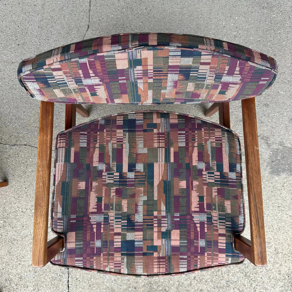 Pair of George Nelson Walnut Arm Chairs