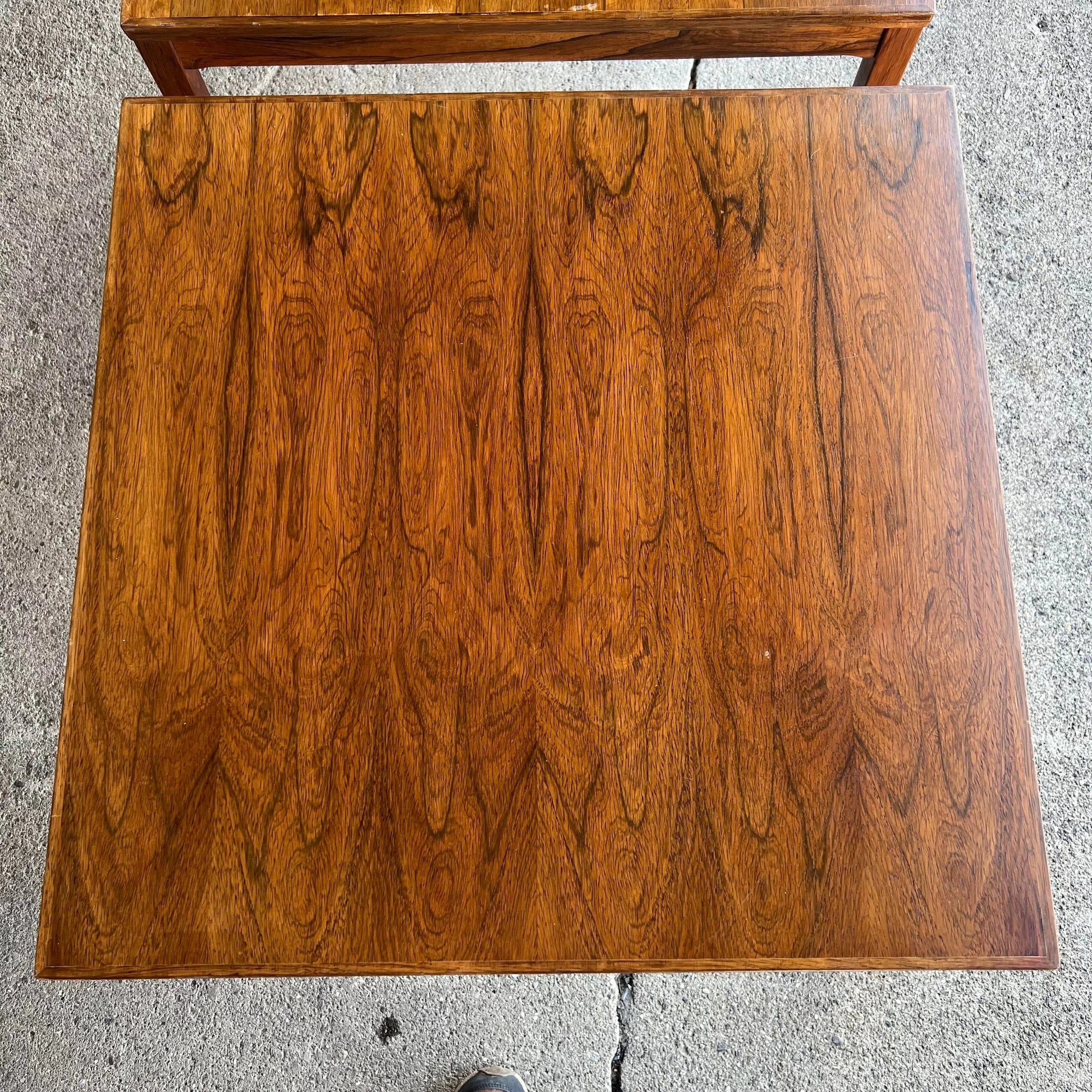 Pair of Haug Snekkeri A/S Rosewood Side Tables for Bruksbo
