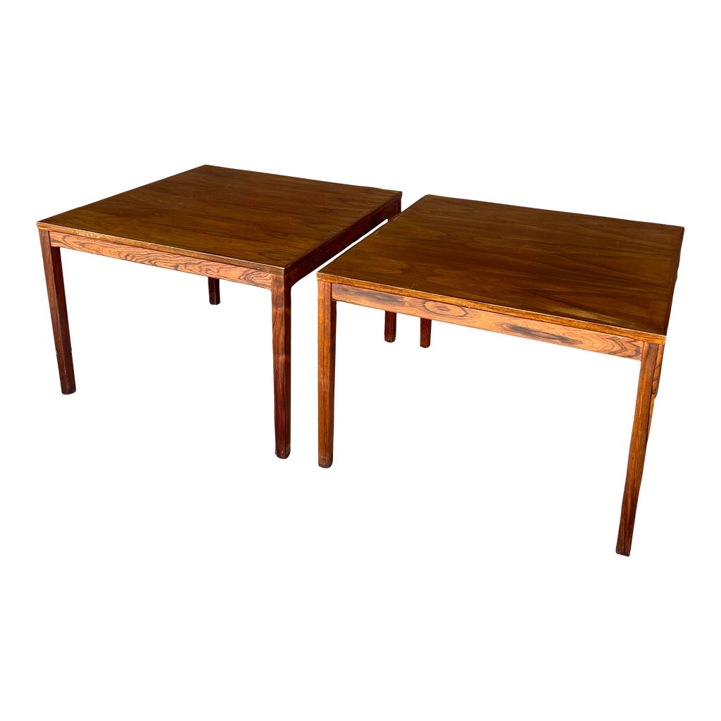 Pair of Haug Snekkeri A/S Rosewood Side Tables for Bruksbo