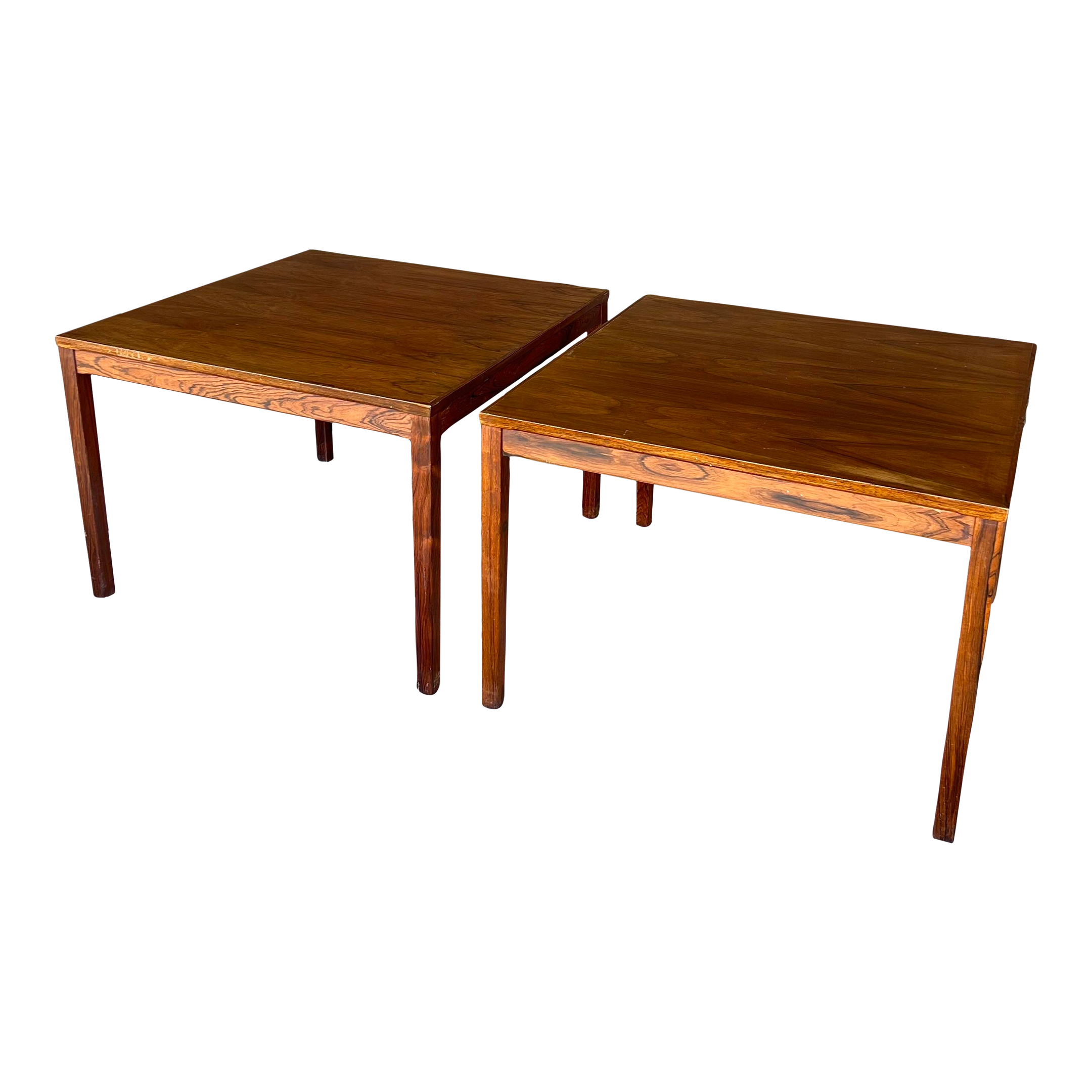 Pair of Haug Snekkeri A/S Rosewood Side Tables for Bruksbo