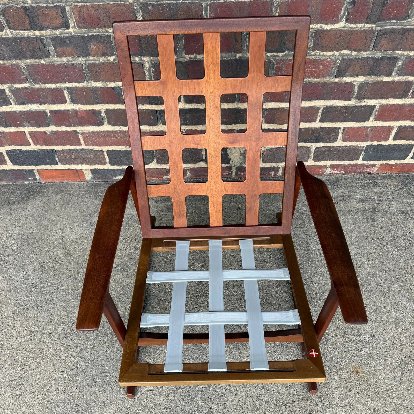 Pair of Ib Kofod Larsen for Selig High Back Sled Chairs Danish Modern New Cushions