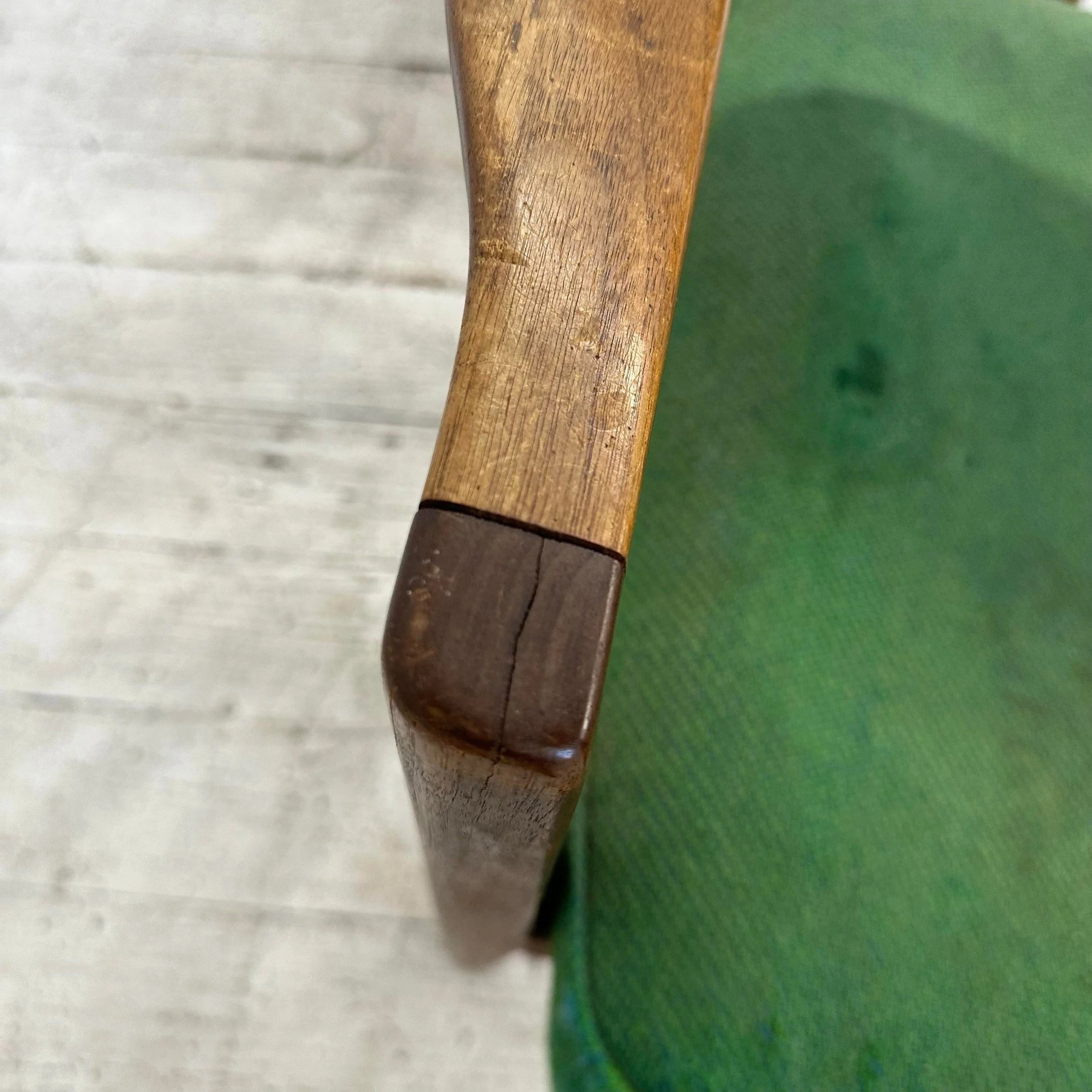 Pair of Jens Risom Walnut Arm Chairs