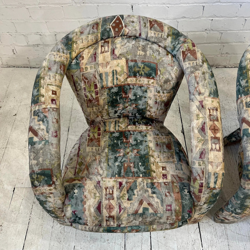 Pair of Kagan Style 3 Legged Arm Chairs 90’s