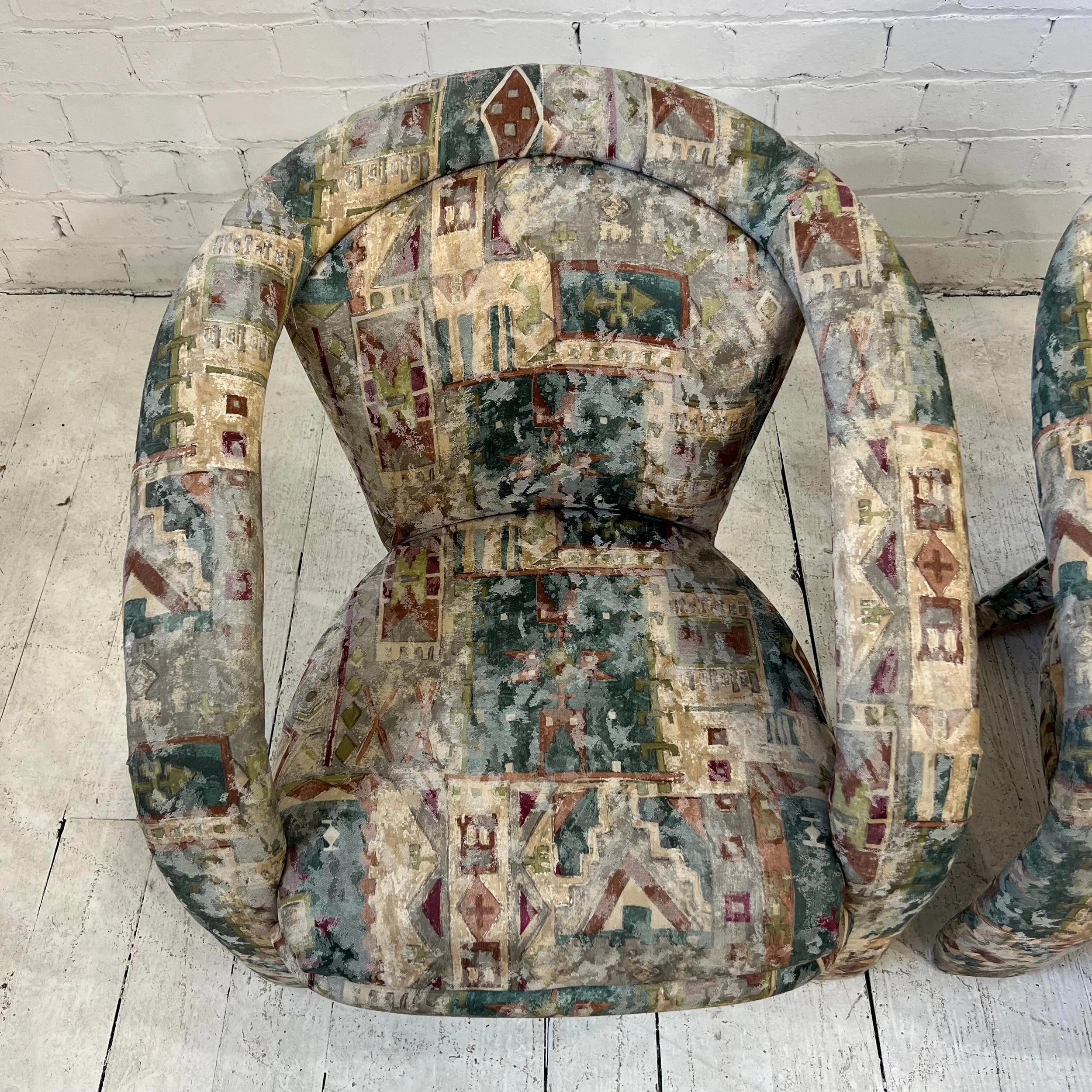 Pair of Kagan Style 3 Legged Arm Chairs 90’s
