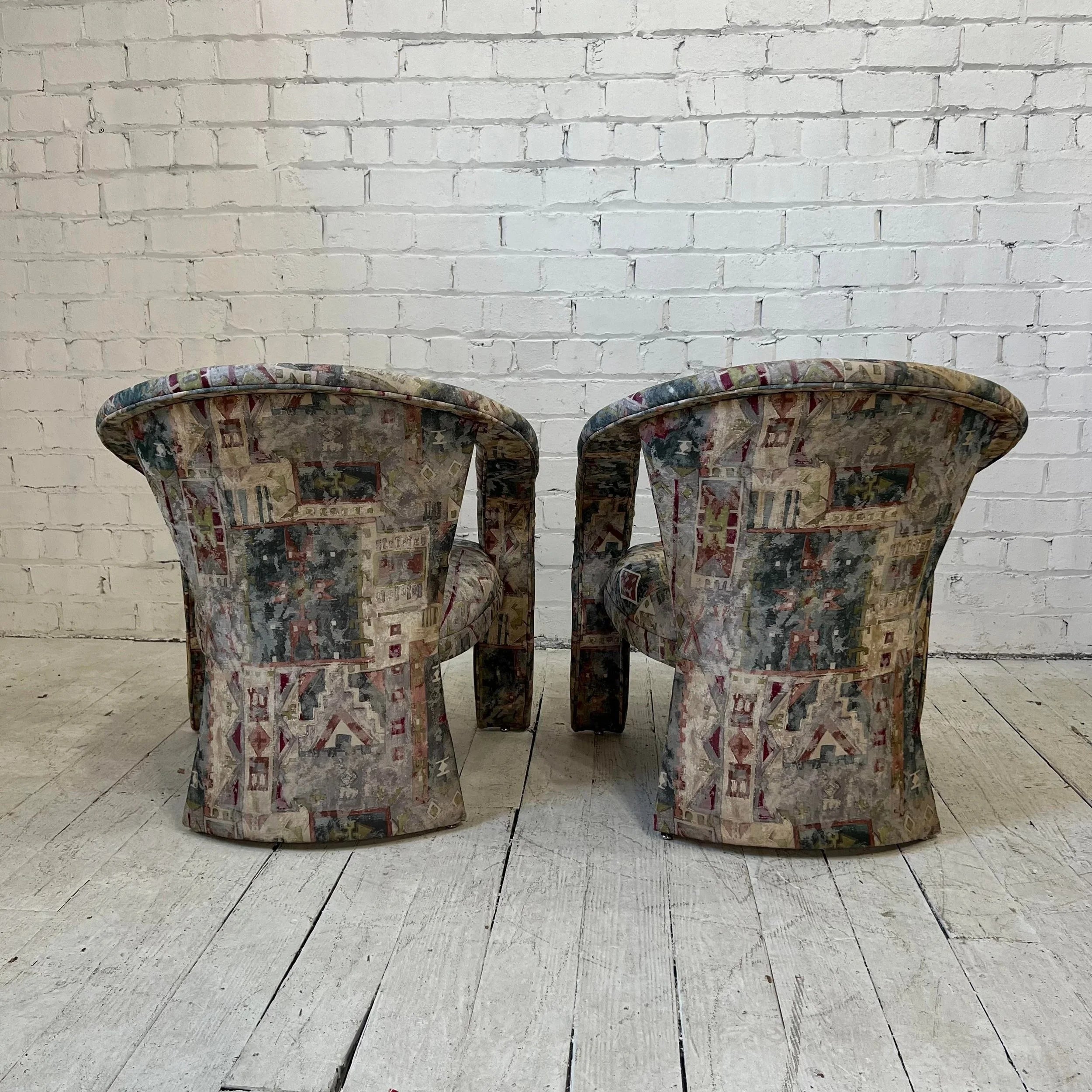 Pair of Kagan Style 3 Legged Arm Chairs 90’s