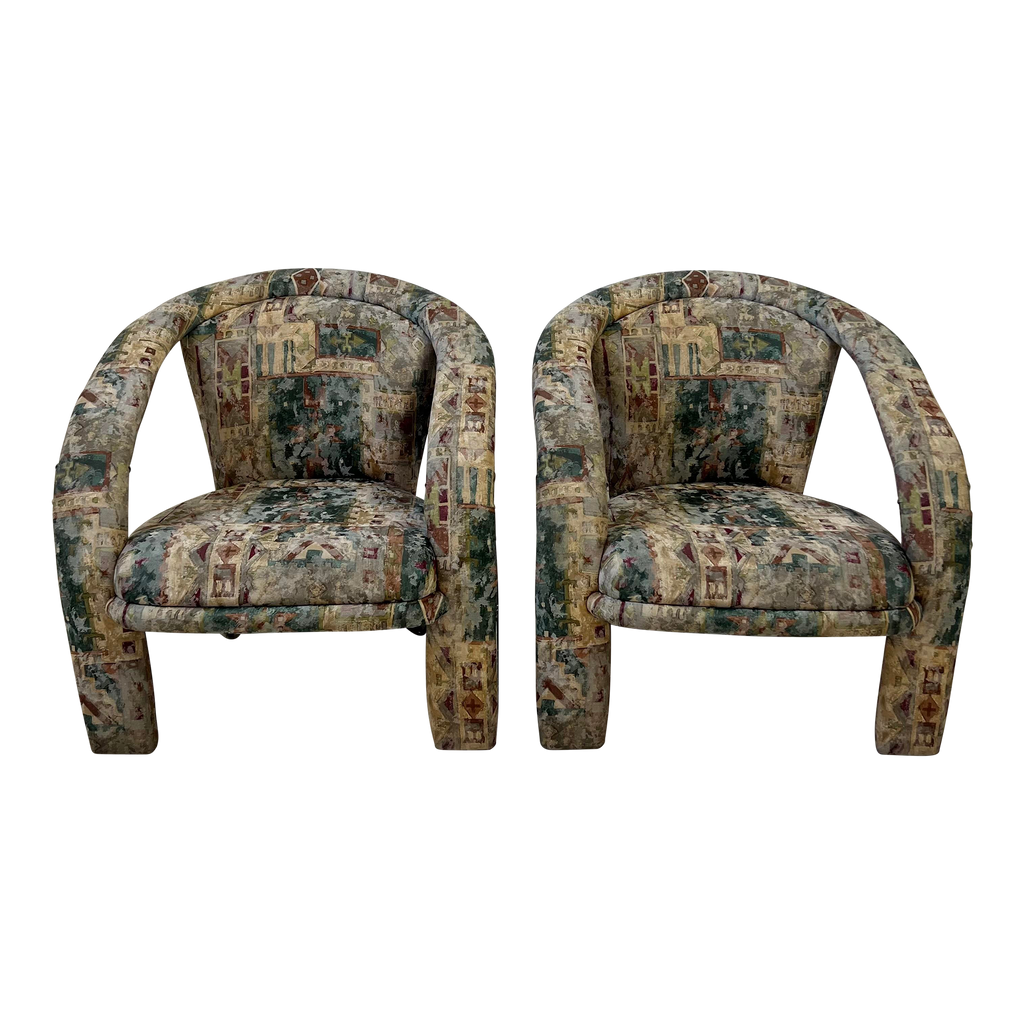 Pair of Kagan Style 3 Legged Arm Chairs 90’s