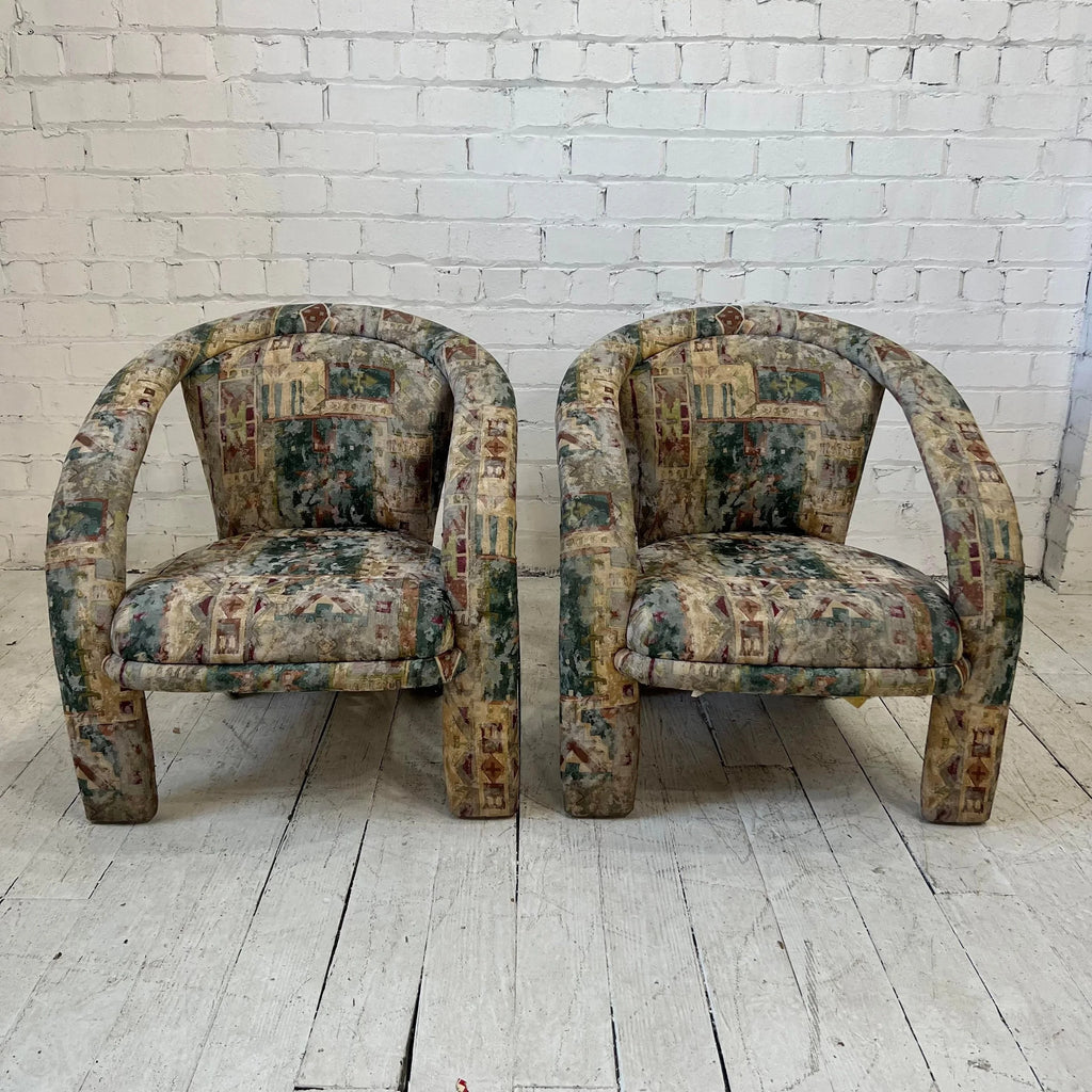 Pair of Kagan Style 3 Legged Arm Chairs 90’s