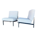 Pair of Knoll Parallel Bar Slipper Chairs Reupholstered