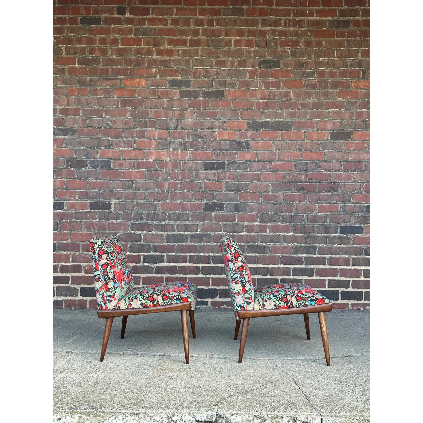 Pair of Kroehler Slipper Chairs Mind the Gap Fabric