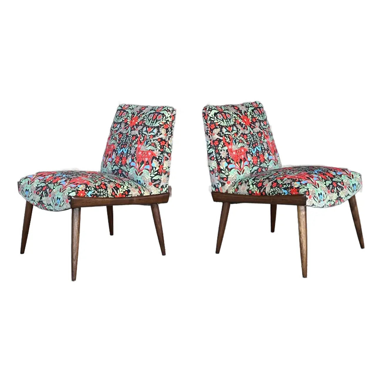 Pair of Kroehler Slipper Chairs Mind the Gap Fabric