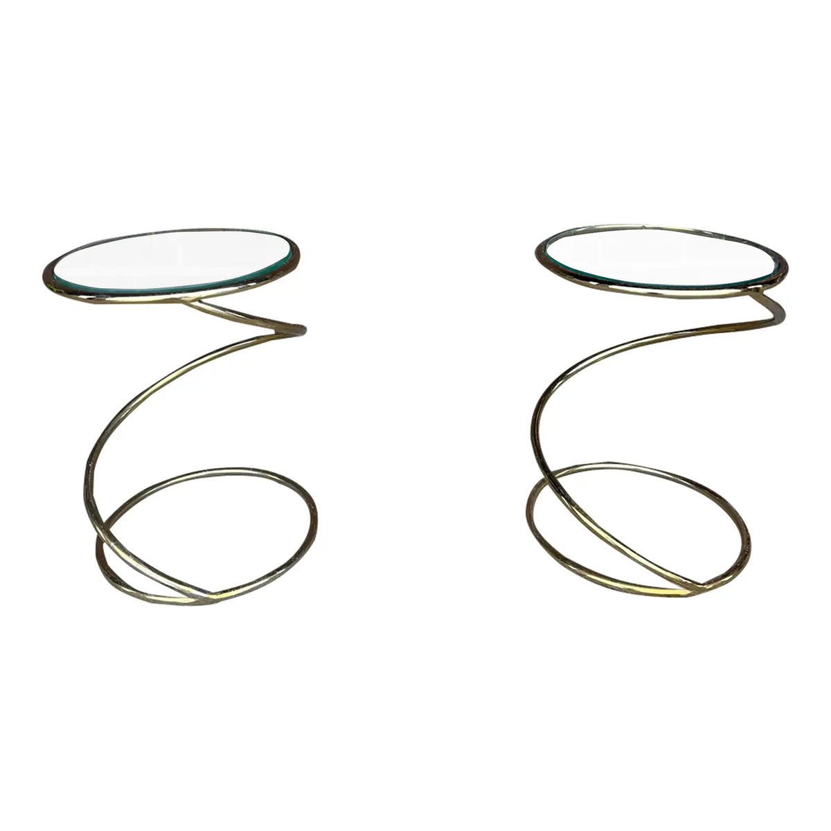 Pair of Leon Rosen for Pace Collection Corkscrew Side Tables