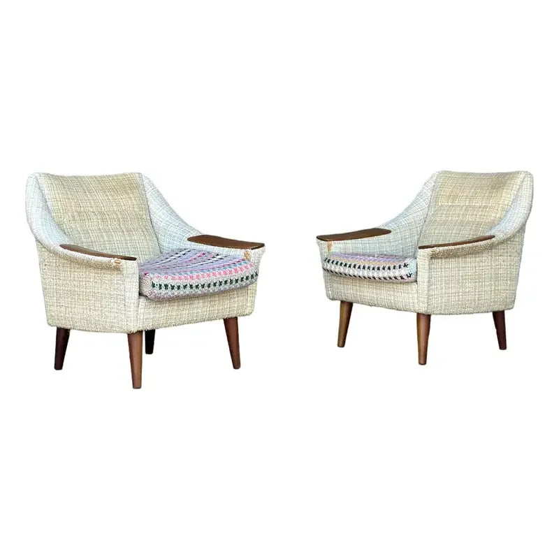 Pair of Mid Century Danish Modern Lounge Chairs