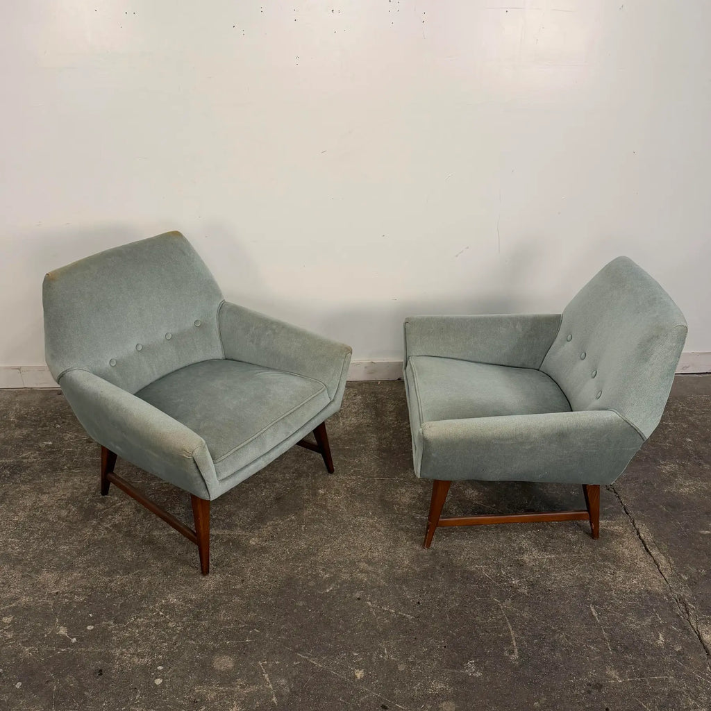 Pair of Mid-Century Modern Atomic Style Lounge Chairs