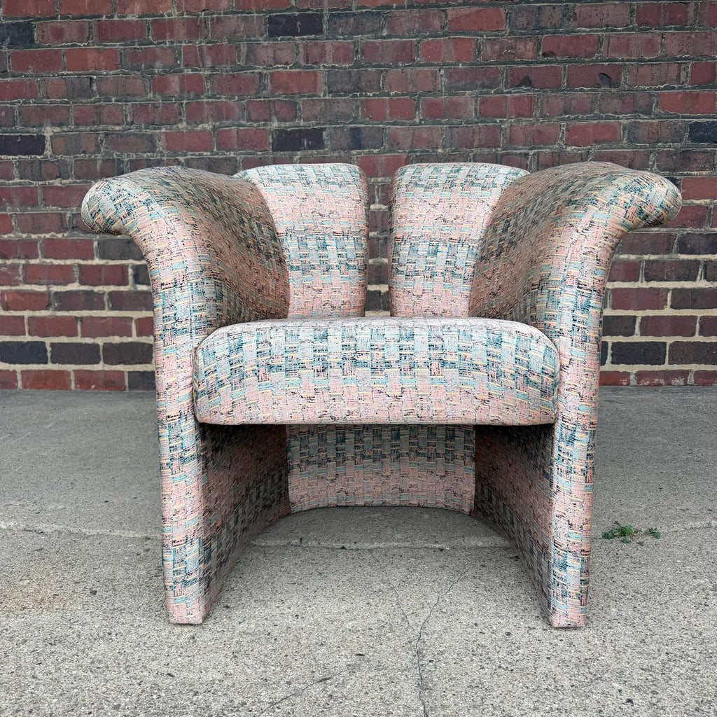 Pair of Milo Baughman for Thayer Coggin Split Back Chairs Postmodern
