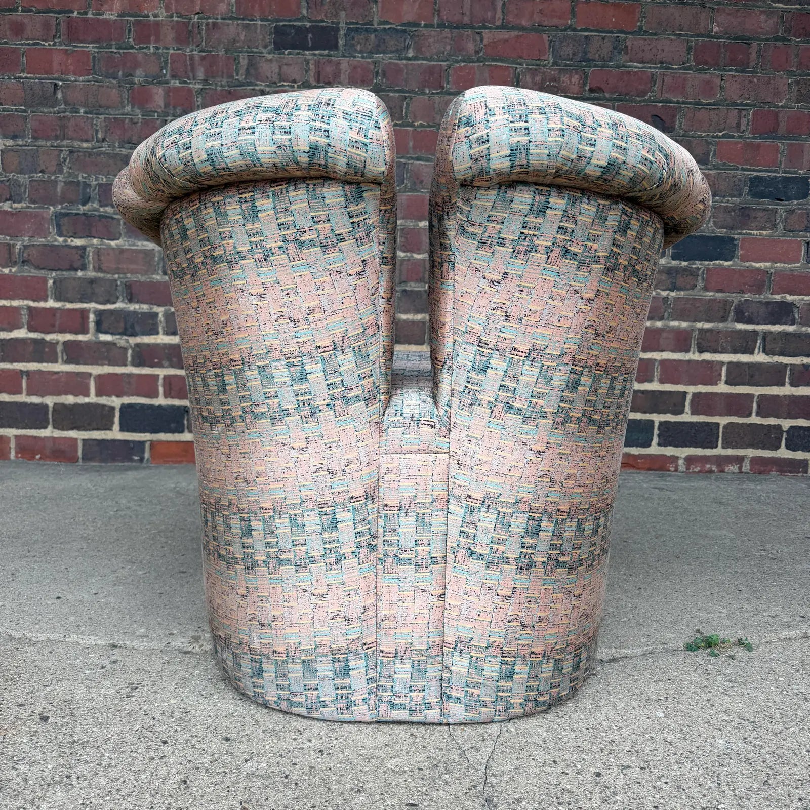 Pair of Milo Baughman for Thayer Coggin Split Back Chairs Postmodern