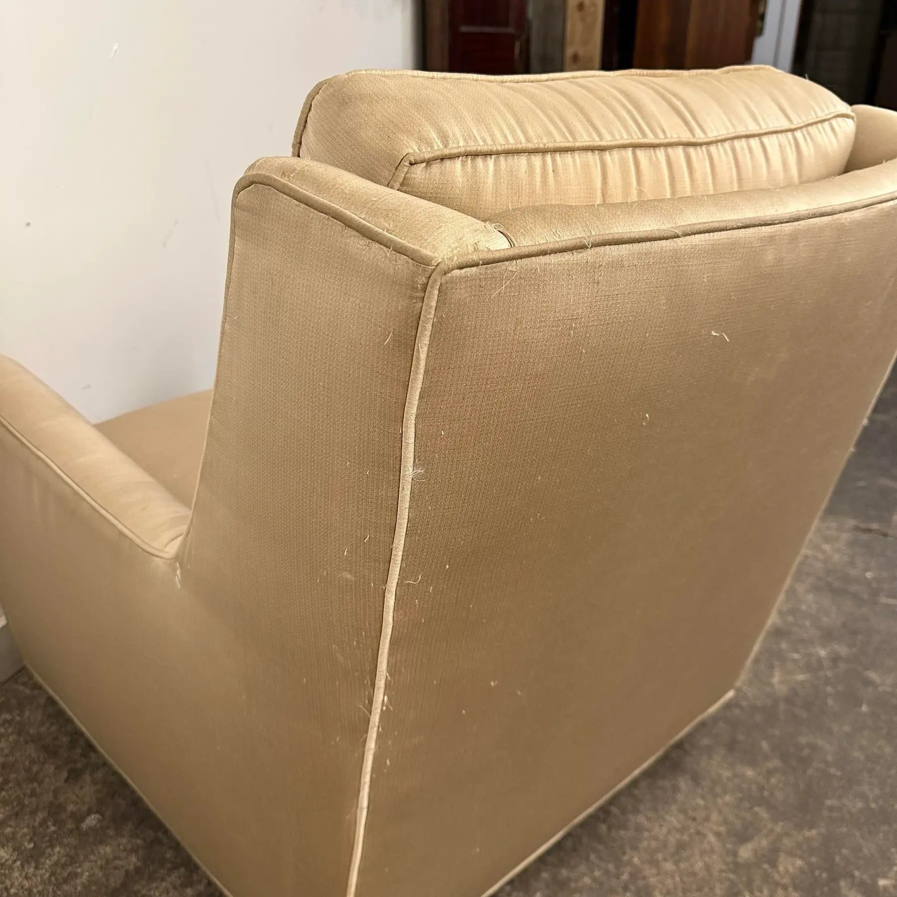 Pair of Milo Baughman Lounge Chairs on Casters