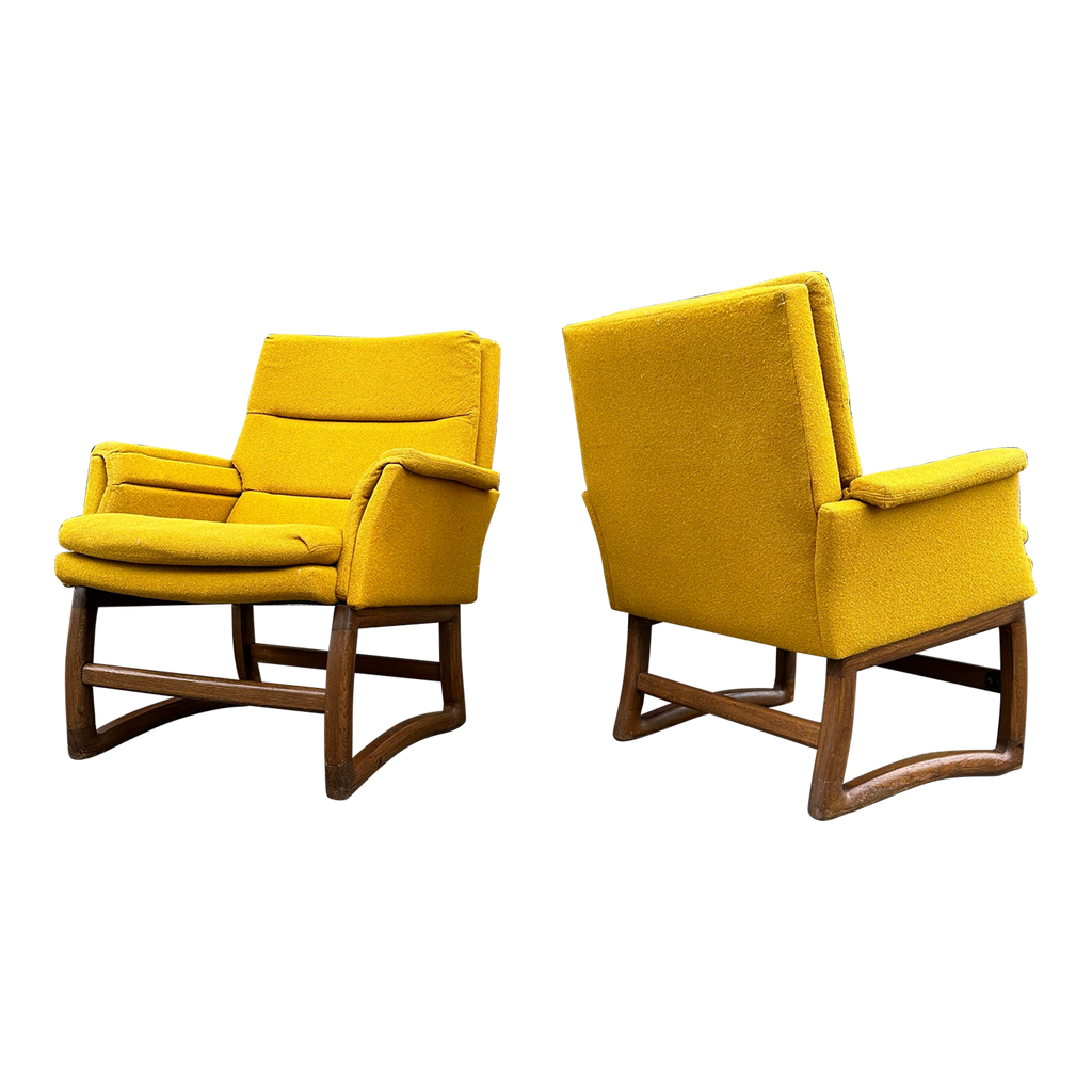 Pair of Pearsall-Style Arm Club Chairs