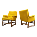 Pair of Pearsall-Style Arm Club Chairs