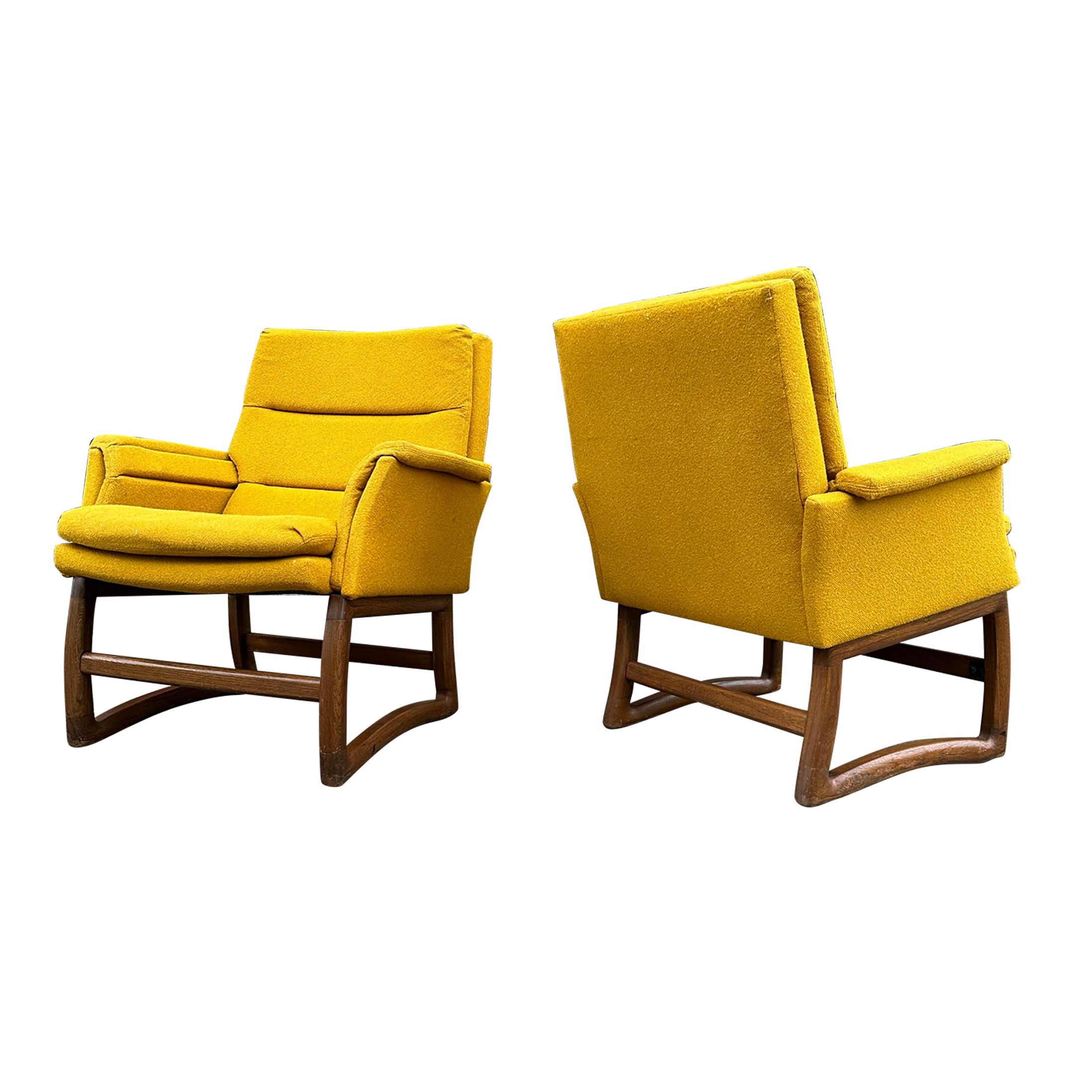 Pair of Pearsall-Style Arm Club Chairs