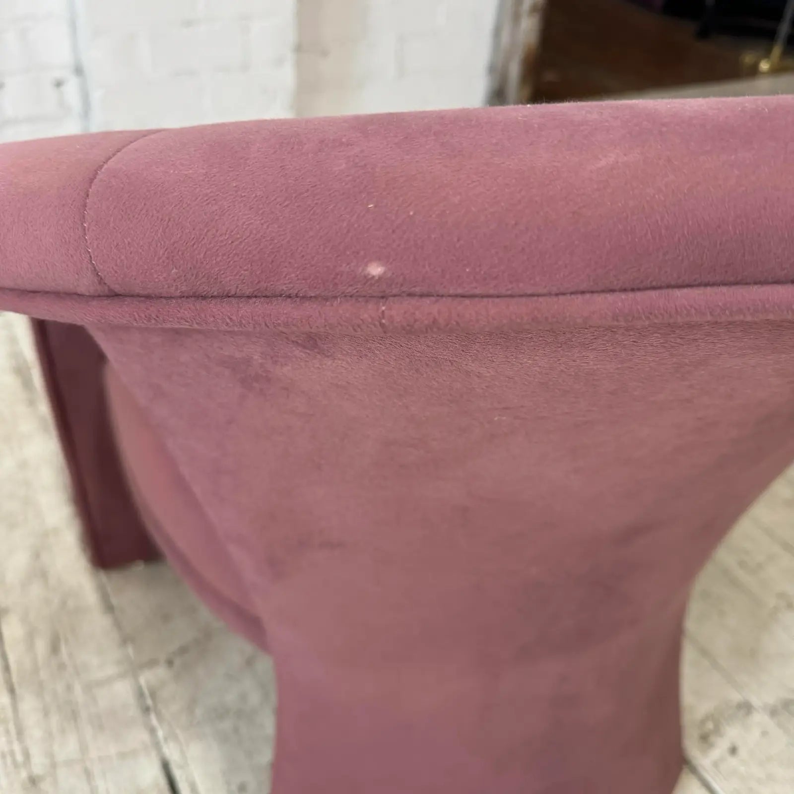 Pair of Pink Kagan Style Lounge 3 Leg Chairs by Carson’s