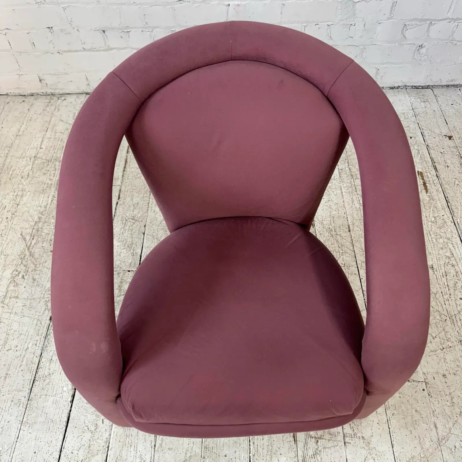 Pair of Pink Kagan Style Lounge 3 Leg Chairs by Carson’s