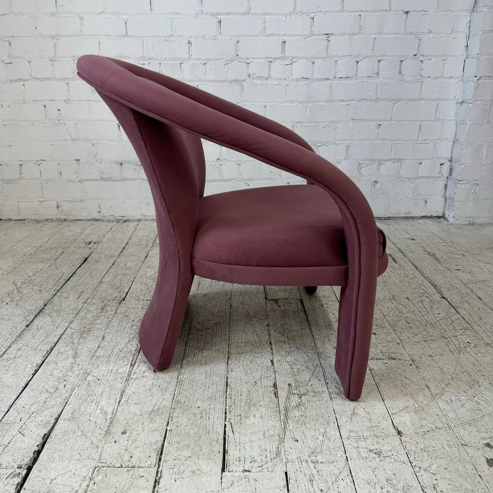 Pair of Pink Kagan Style Lounge 3 Leg Chairs by Carson’s