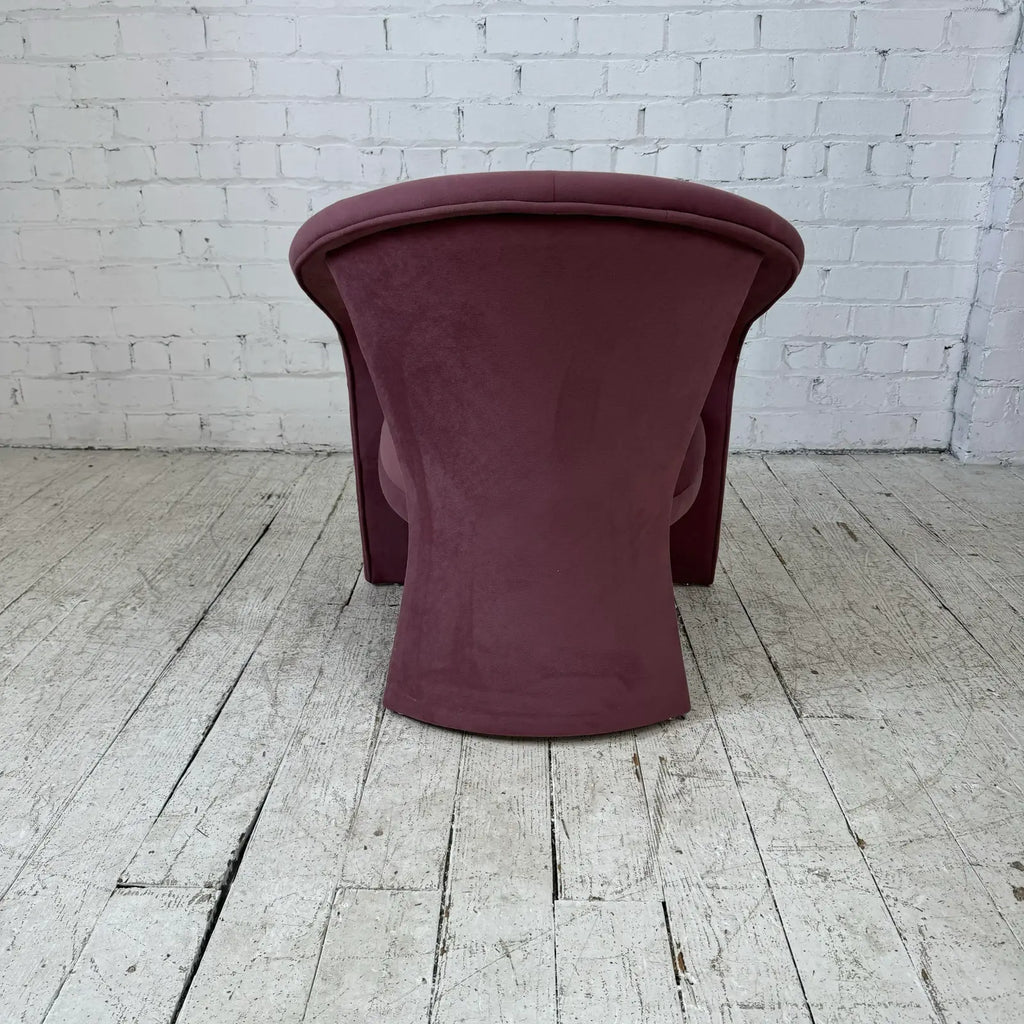 Pair of Pink Kagan Style Lounge 3 Leg Chairs by Carson’s