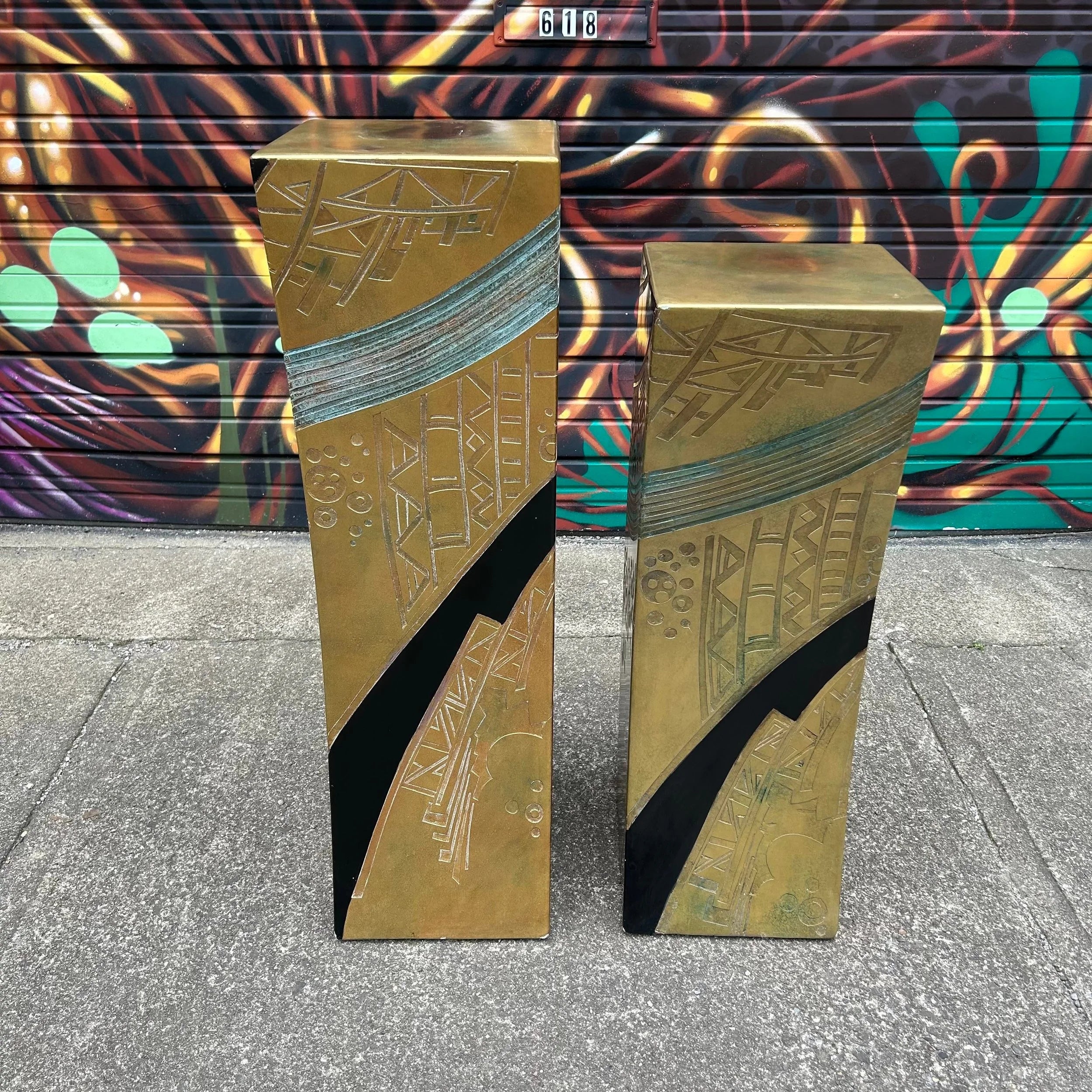 Pair of Post-Modern Pedestals