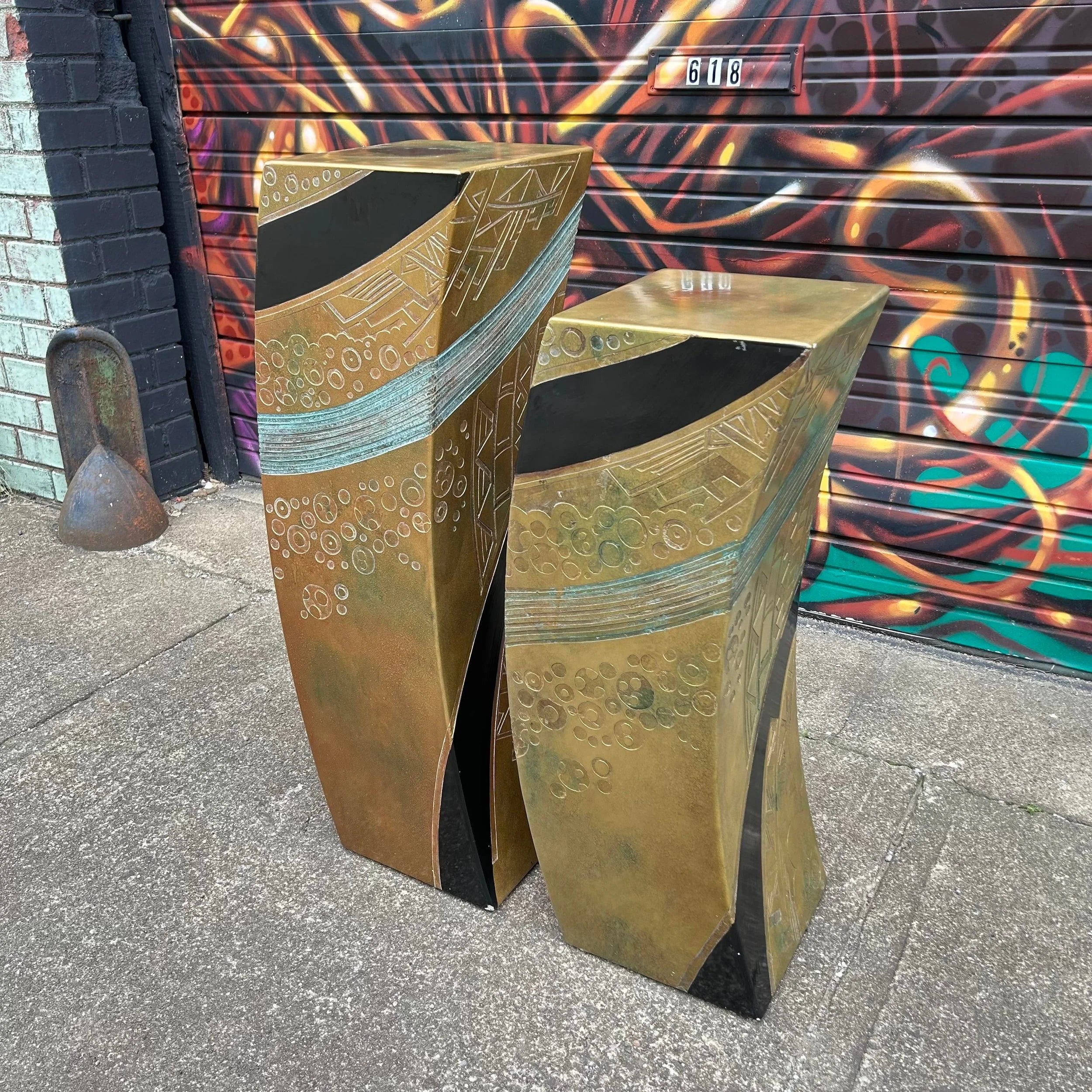 Pair of Post-Modern Pedestals