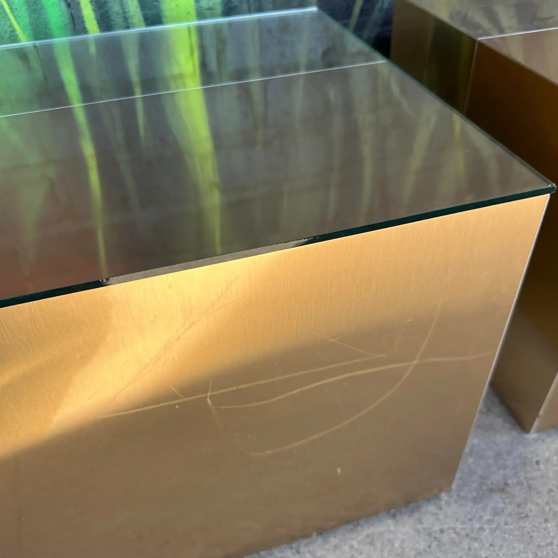 Pair of Postmodern Paul Evan’s Style Cube Side Tables Directional