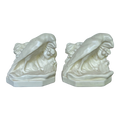 Pair of Rookwood Ceramic Crow Raven Bird Bookends