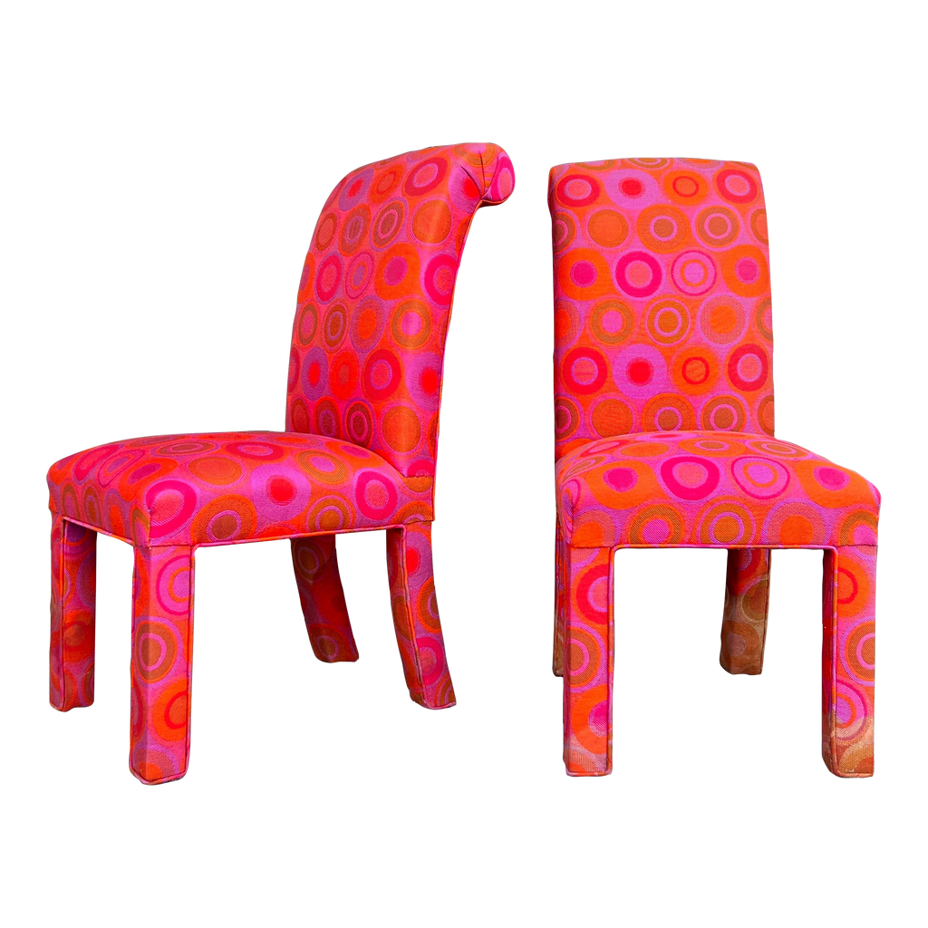Pair of Tall Back Parsons Chairs