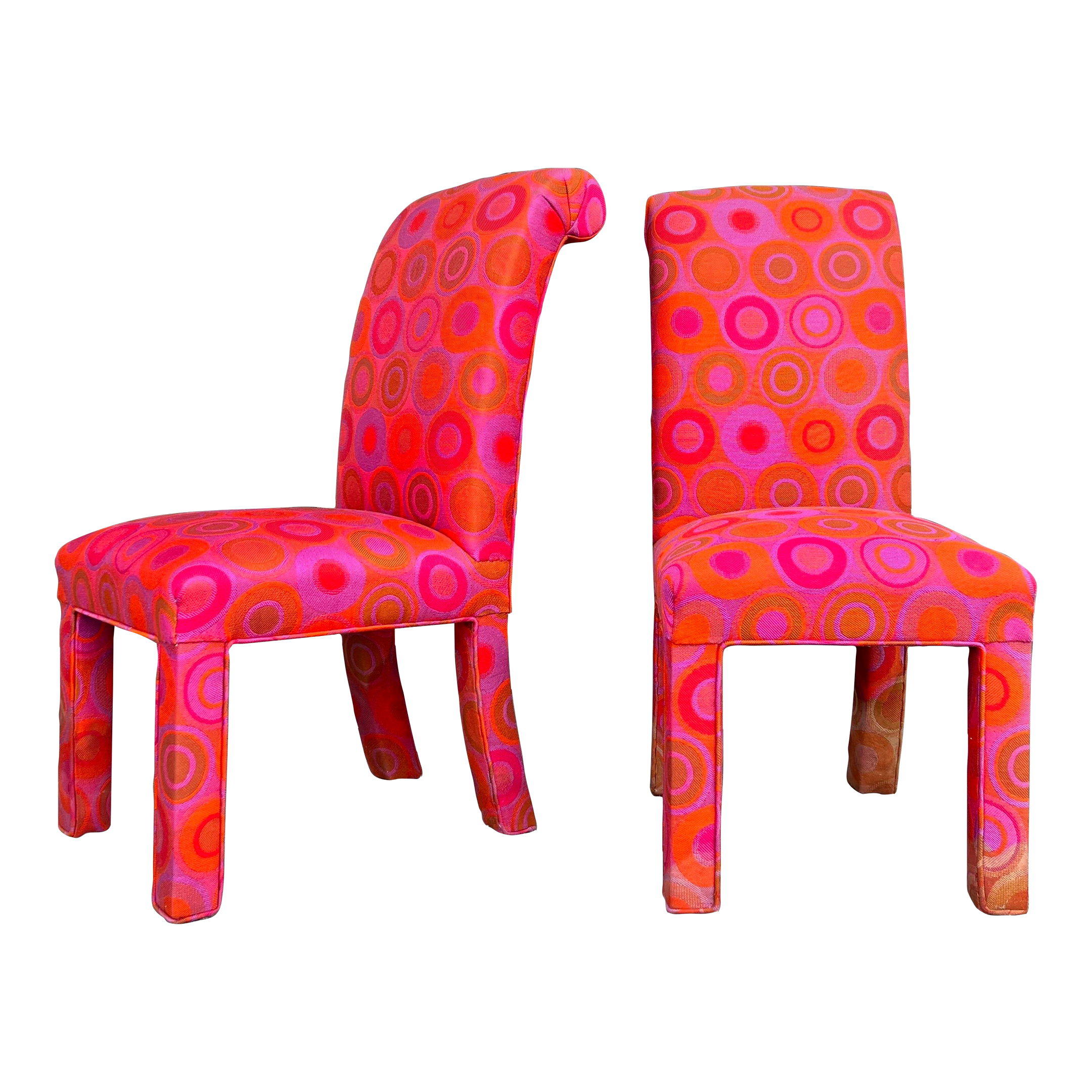 Pair of Tall Back Parsons Chairs
